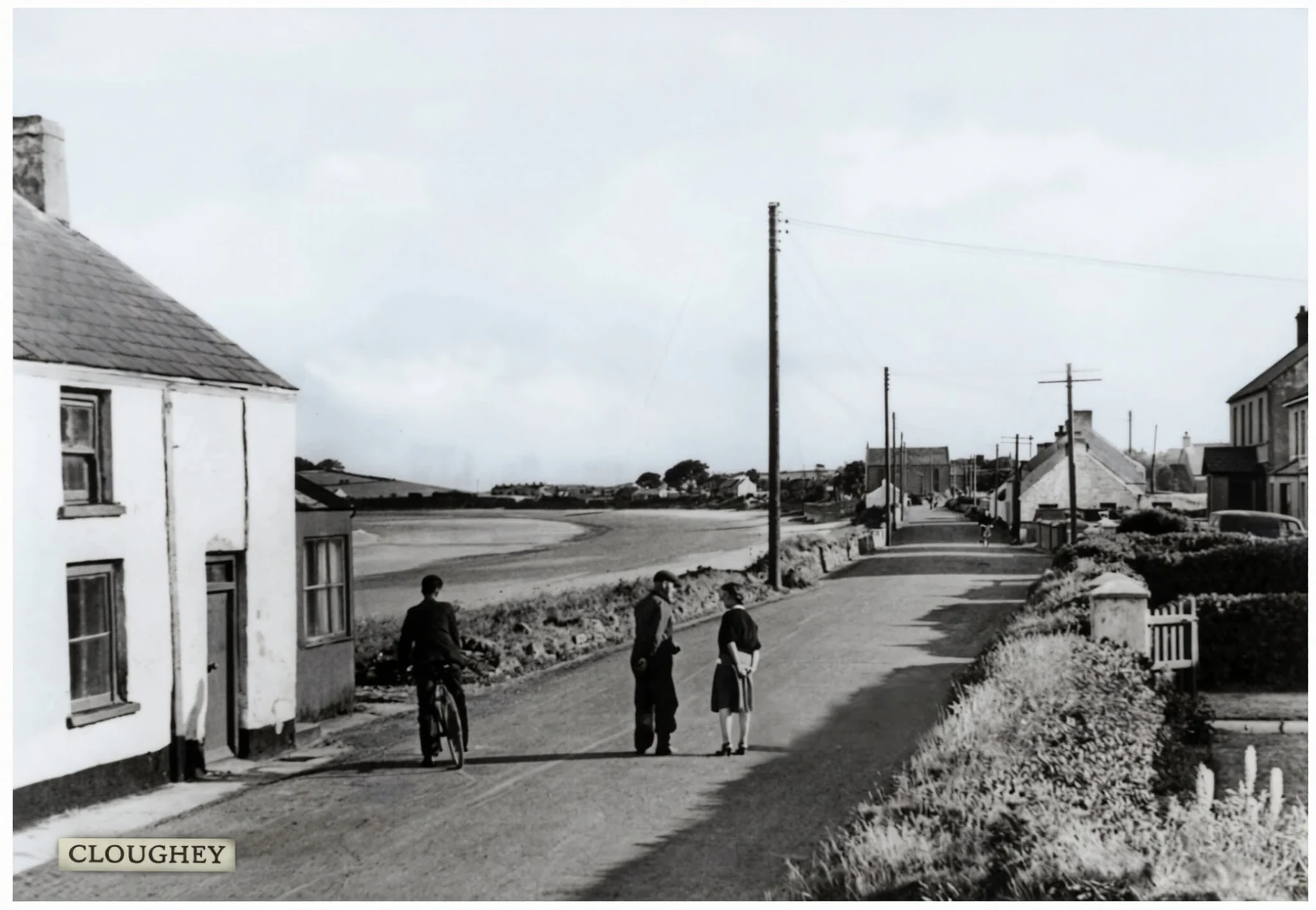 Historic view of Cloughey and its shoreline